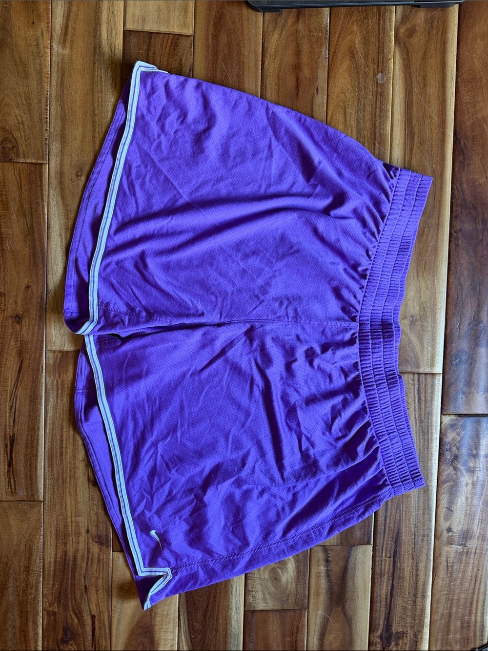 Nike Purple Women's Athletic Shorts with White Trim